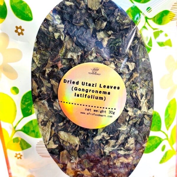 30g Dried Utazi Leaves | Gongronema Latifolium | Nigerian Bitter Herb for Soups & Health