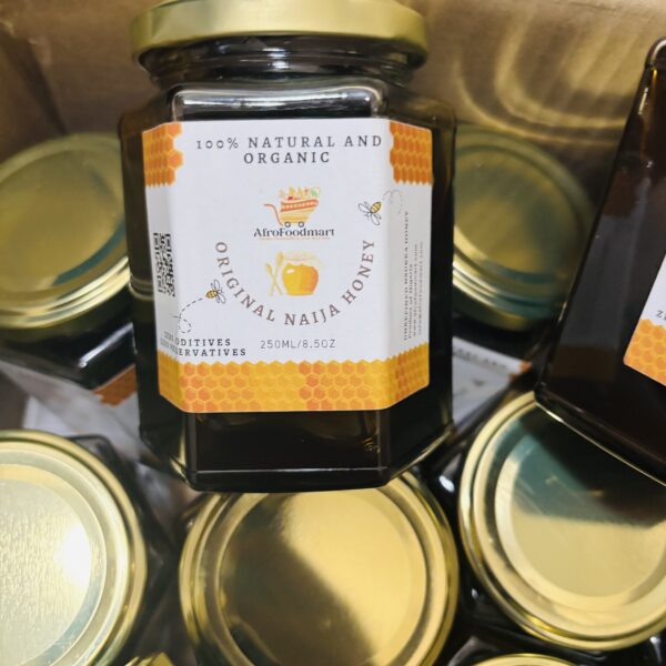 Authentic Nigerian Raw Honey - 100% Natural, Unrefined Nsukka Bush Honey Organic Sweetener (250ml) - Gourmet Gift