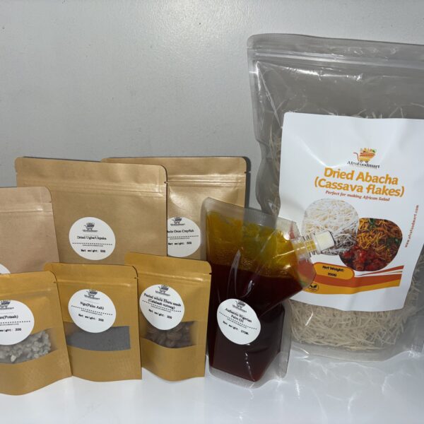 Complete Abacha Ncha Ingredients Box | Authentic African Salad Kit | Nigerian Food Essentials | Fresh & Premium Ingredients|ugba|Ogiri